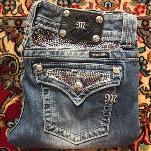 Purple and Silver Rhinestone Jeans 💜👖(offers ok)